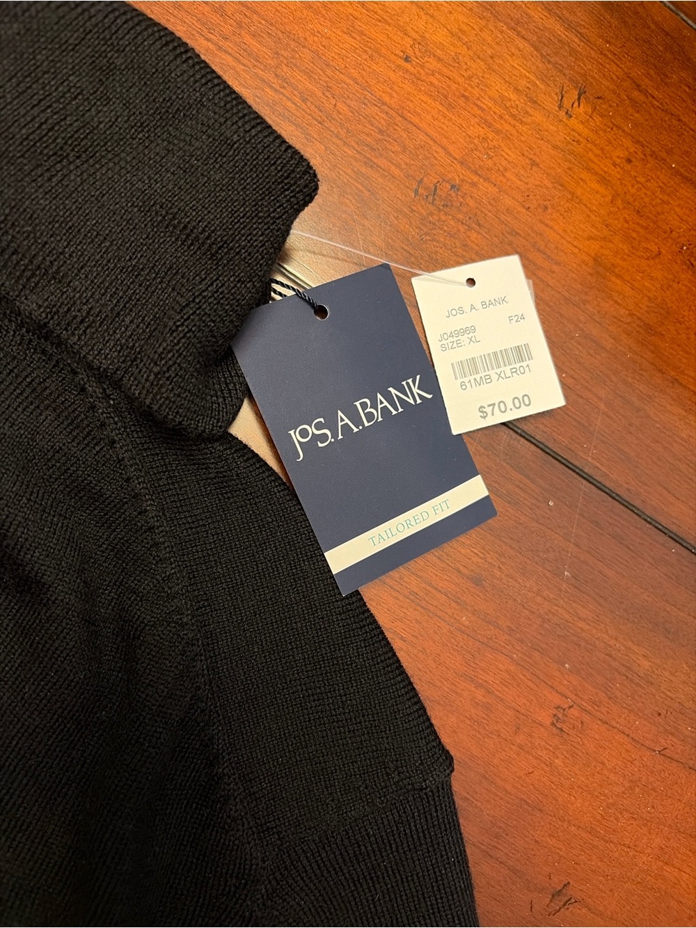 Jos. A. Bank Black Turtleneck Sweater